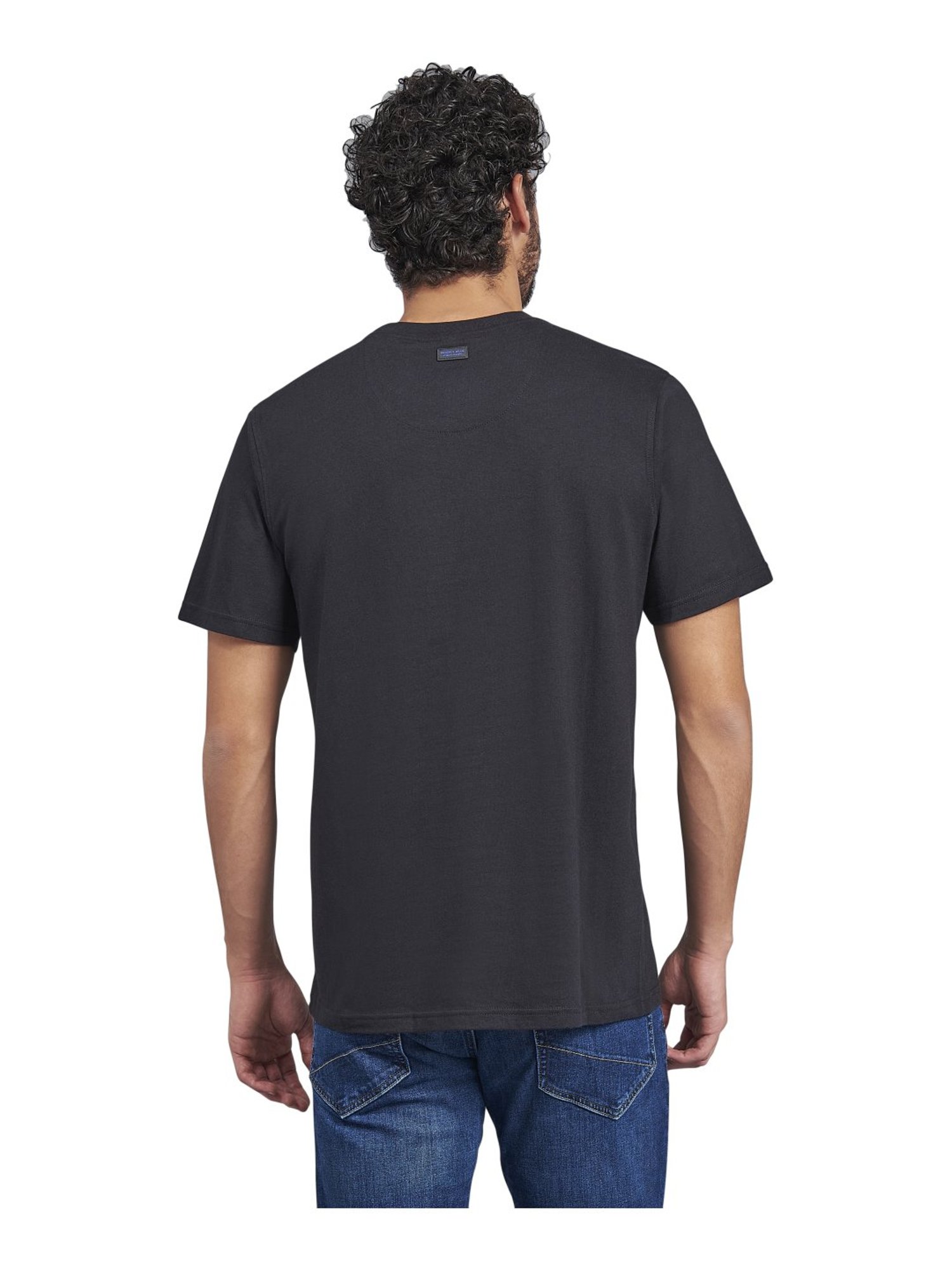 Beverly Hills Polo Club Black Cotton Regular Fit Printed T-Shirt