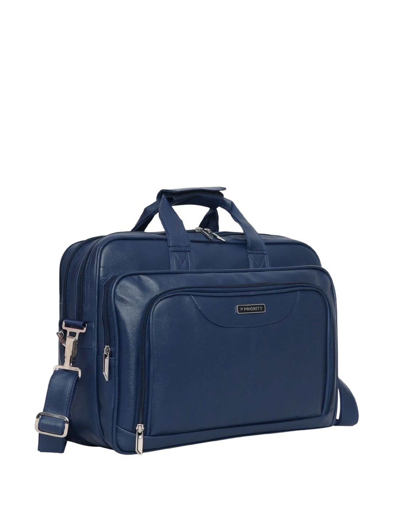 Priority Navy Synthetic Large Messenger Bag