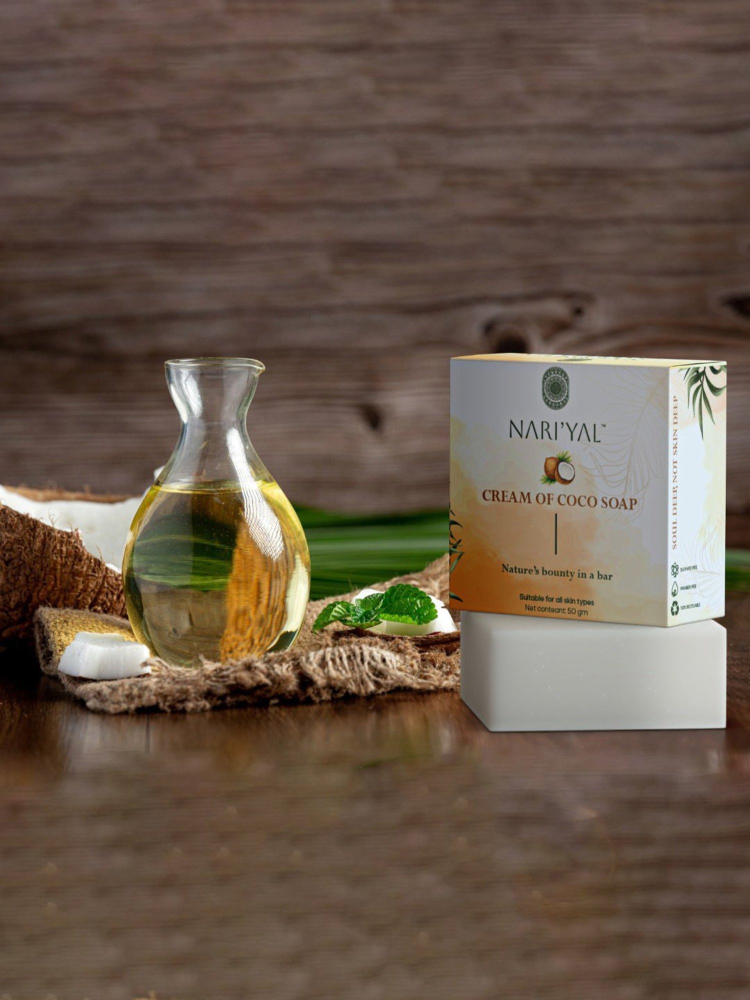 NARI'YAL Cream Of Coco Soap - 50 gm