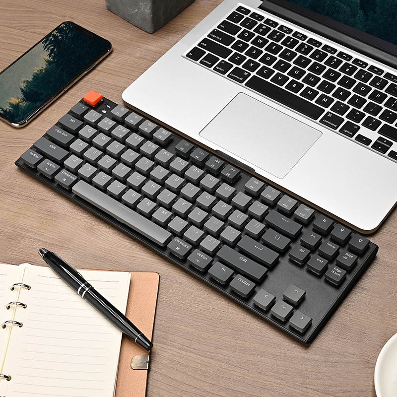 Keychron K1 87keys TKL Mechanical Keyboard, 5.1 Bluetooth and Wired Dual-mode Connectivity, Gateron Switch,  White Backlit