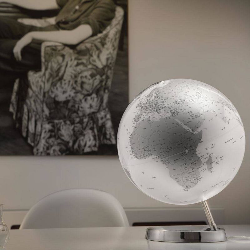 Light & Color Illuminated Designer Globe Silver - Waypoint Geographic