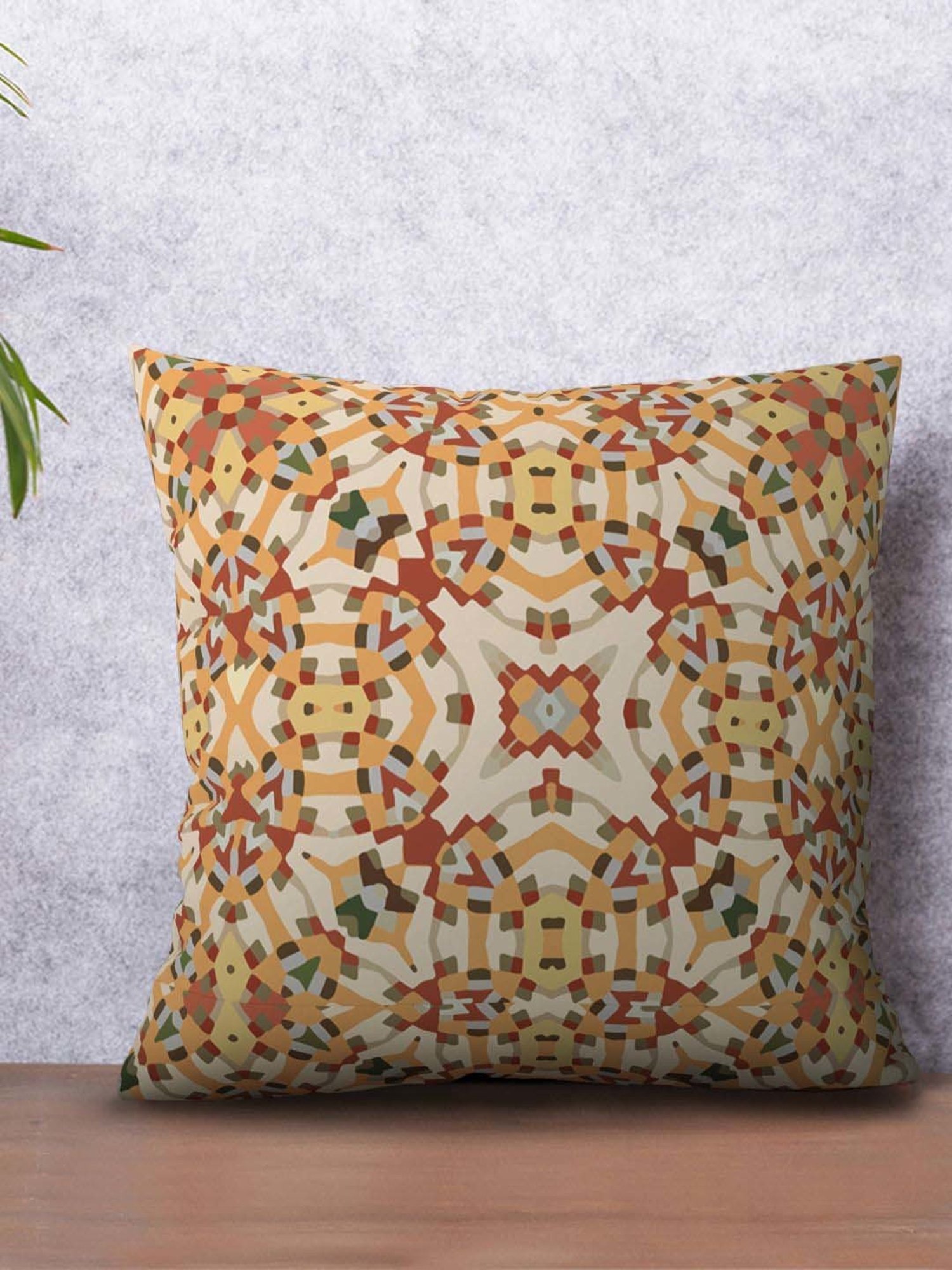 Swayam Multicolor Cotton 40 cm x 40 cm Cushion Covers - Set of 2