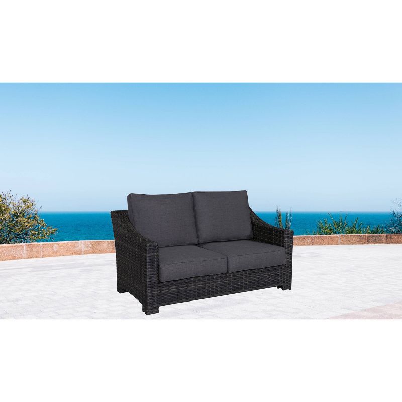 Bora Bora Wicker Patio Loveseat - Gray - Teva