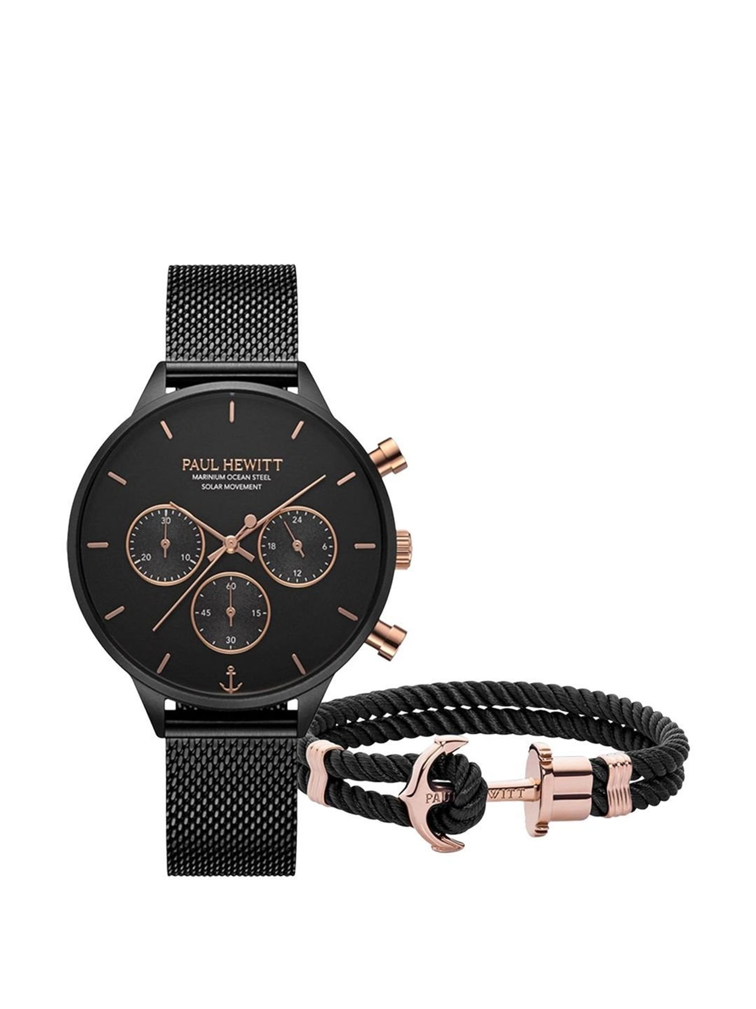 Paul Hewitt PH-SET-0584-L OCEANPULSE Chronograph Solar Powered Watch with Bracelet for Women