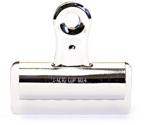 X-Acto Bulldog Clips Steel 1" Capacity 3"w Nickel-Plated 12 per Box 2004