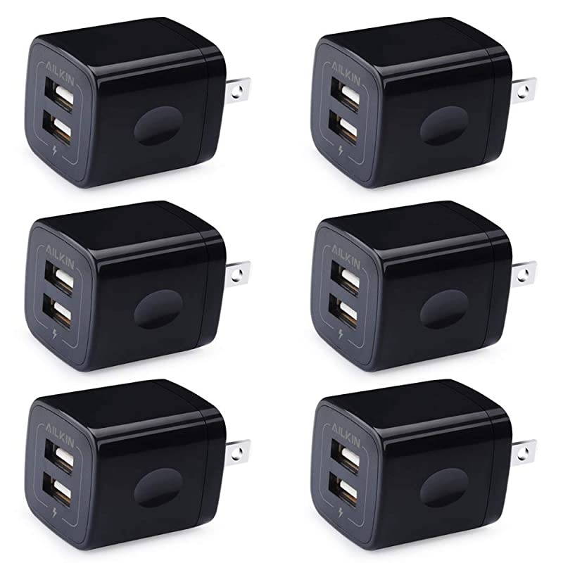 2 Port Charging Box  6Pack USB Charger Plug Block Fast Charging Brick Compatible with iPhone 77 PlusiPhone 66plus Samsung Galaxy S7S6 Sony Motorola HTC LG Android Tablets and More