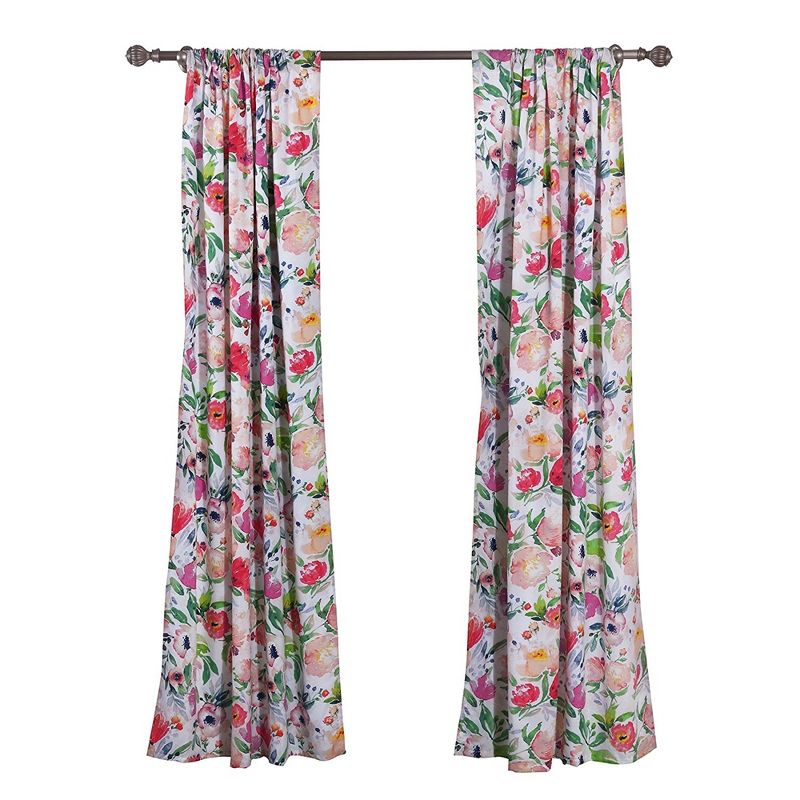 Barefoot Bungalow Blossom 2-Piece Window Curtain Panel - 42 x 84, Multicolored