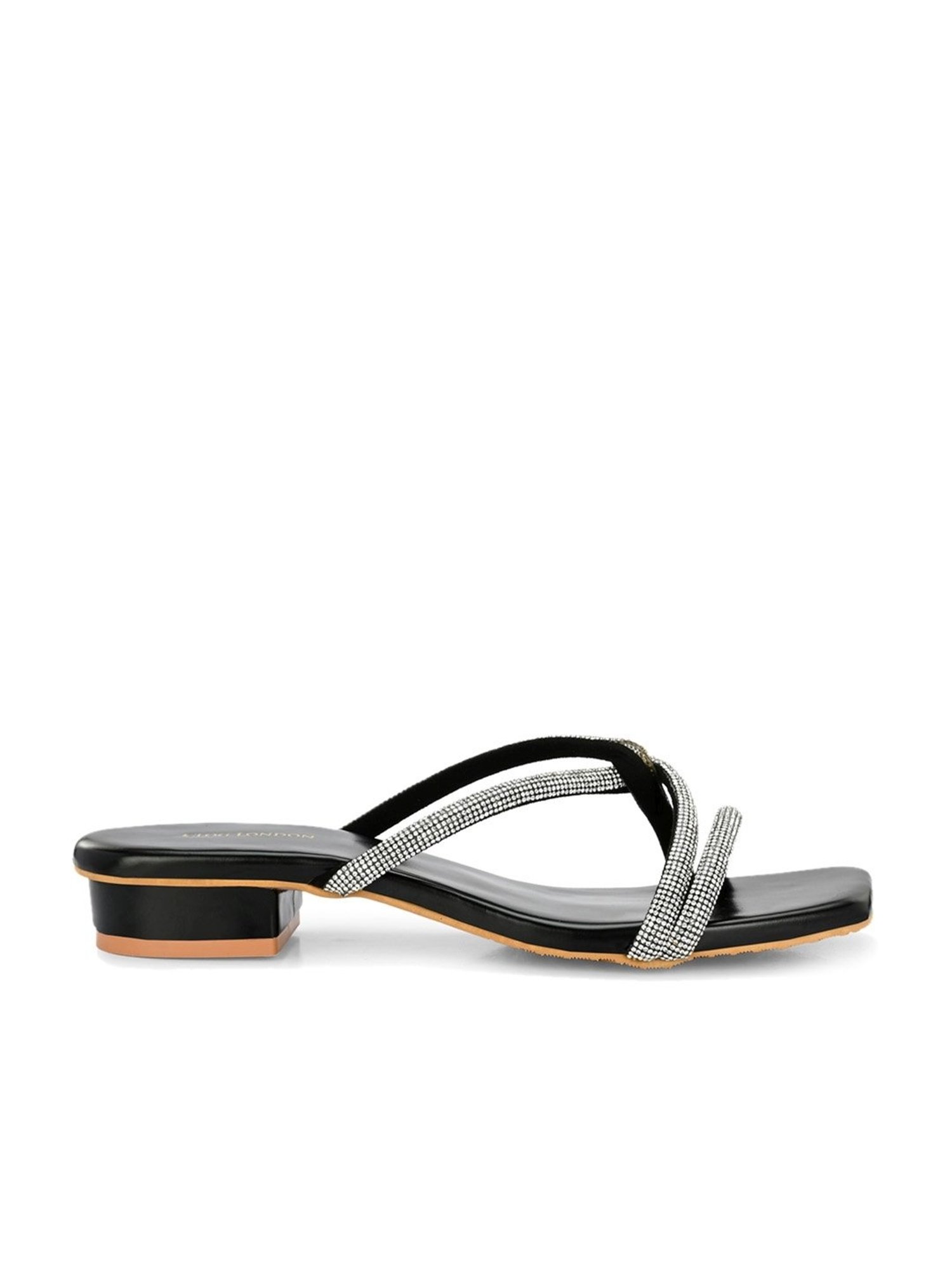 Clog London Women's Black Casual Sandals