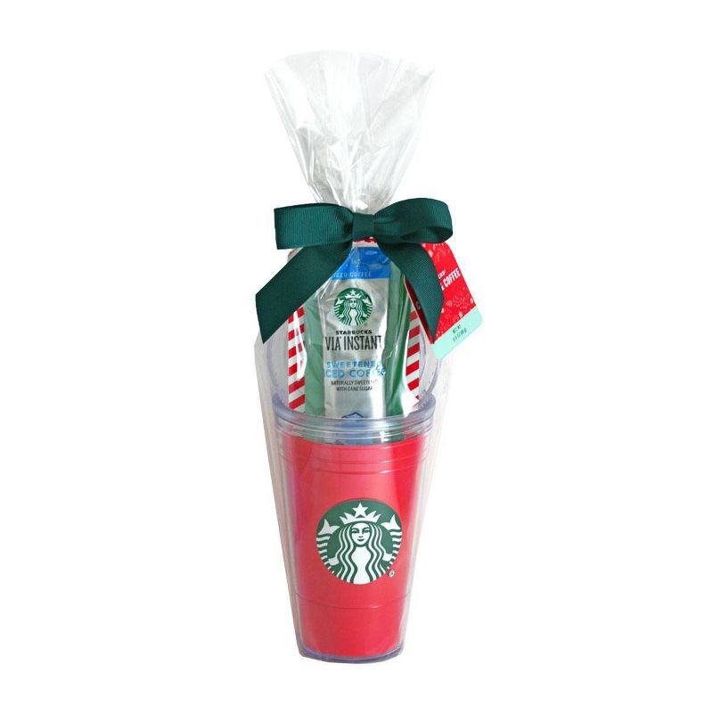 Starbucks Red Travel Mug with VIA Instant Iced Coffee