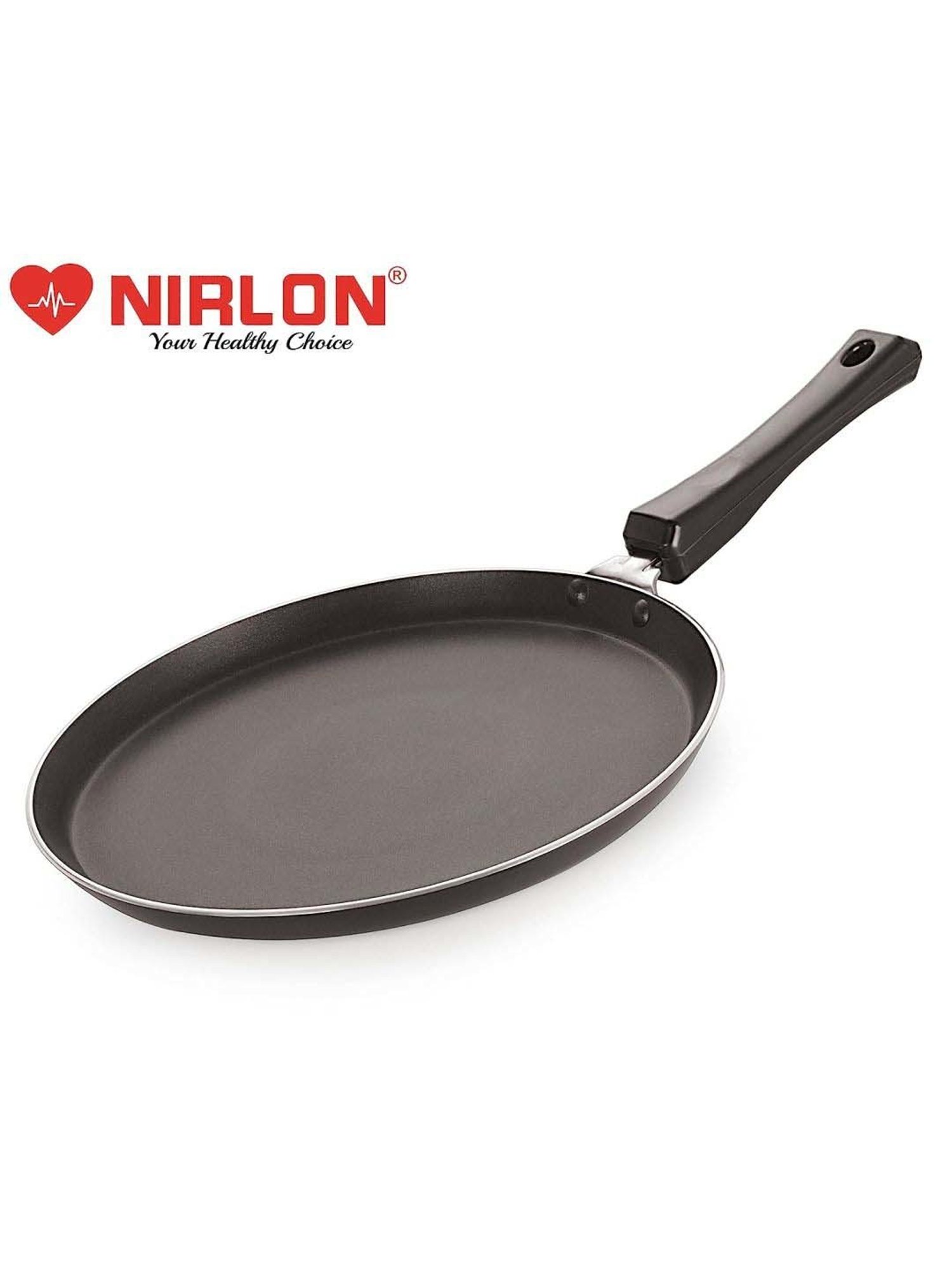 Nirlon Pure Grade Virgin Aluminium Non-stick Induction Base Flat Tawa - 26 cm Diameter