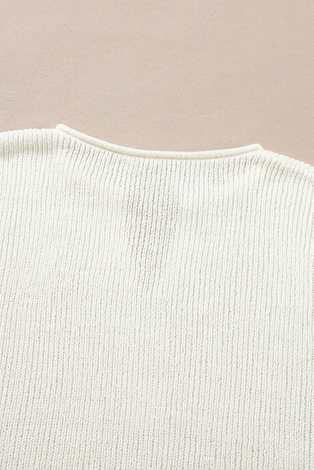 Light Blue Checkered Color Block Crew Neck Short Sleeve Sweater