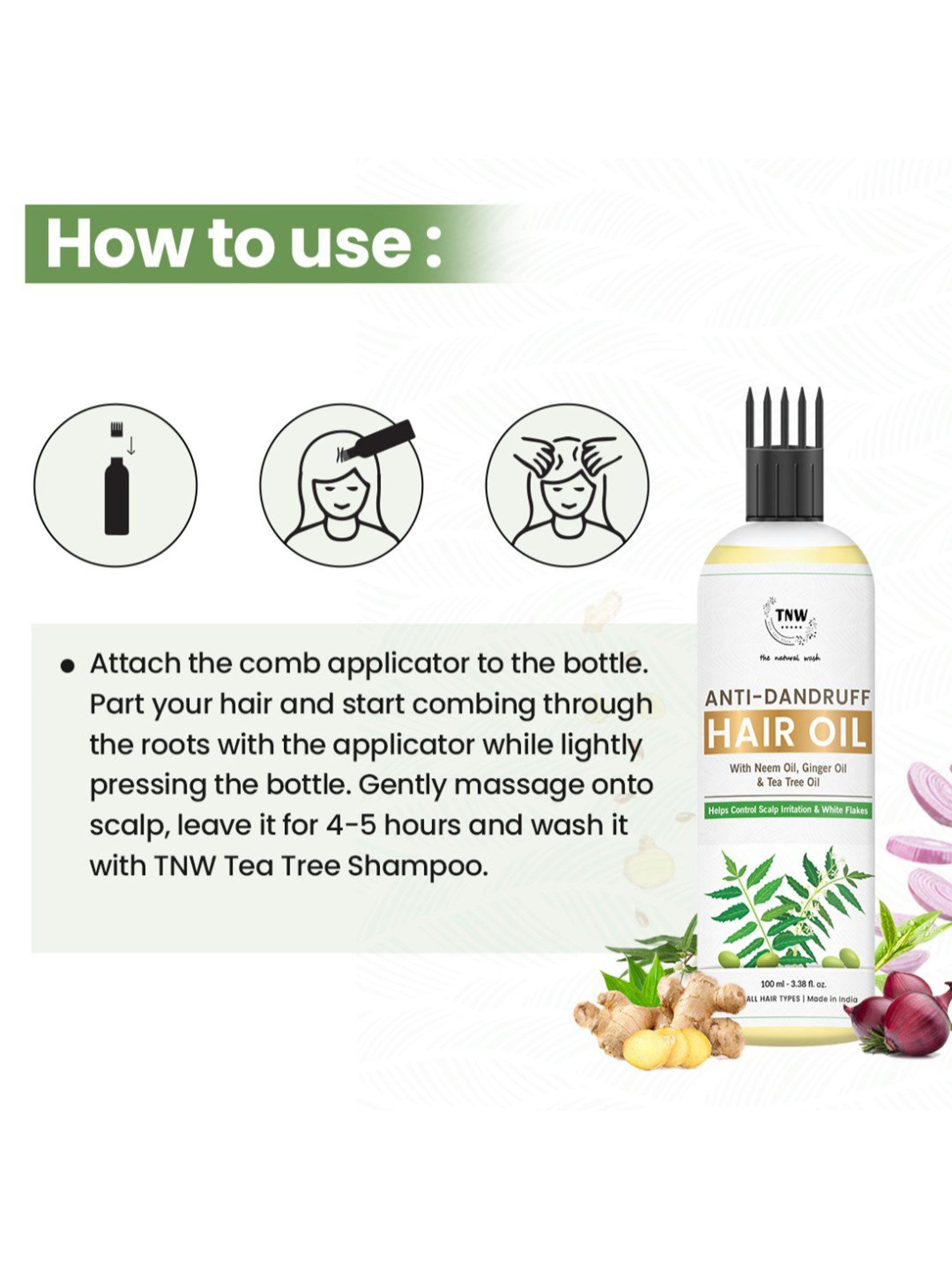TNW-The Natural Wash Anti-Dandruff Hair Oil - 100 ml