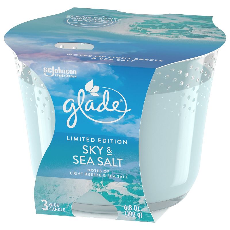 Glade Sky  Sea Salt 3-Wick Candle - 6.8oz