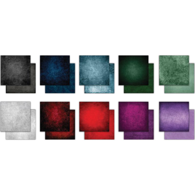 Craft Consortium Double-Sided Paper Pad 12"X12" 30/Pkg-Grunge-Dark Tones, 20 Designs