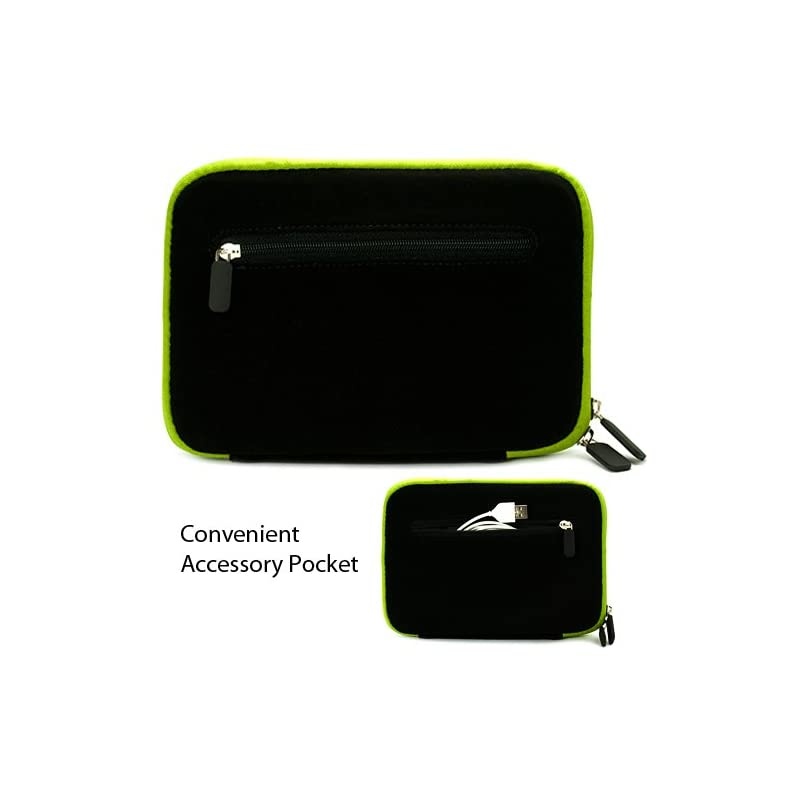 Black Limited Edition Stylish Sleeve Premium Cover Case for Accessories for Barnes and Noble Nook Color eBook Reader Tablet and Hand Strap and Earbuds