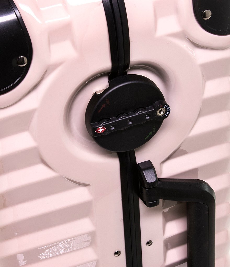 KARL LAGERFELD PARIS Chevron 20#double; Carry-on Hardside Spinner