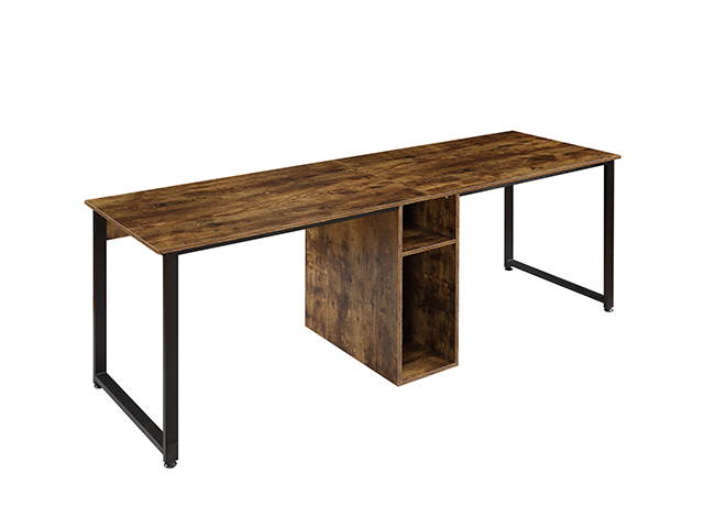 Home Office Game Table Computer Desk, Gaming Desk Table 2-Person Desk, Large Double Workstation Desk, Writing Desk with Storage,Black,GT57