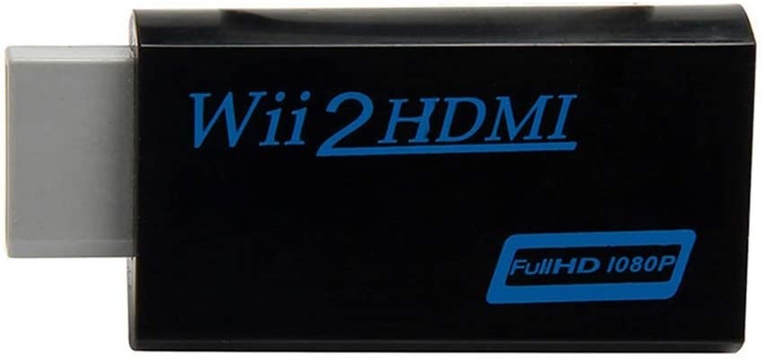 hudiemm0B HDMI Converter, Mini 3.5mm Audio Output for Wii to HDMI 720P 1080P HD Video Converter Adapter