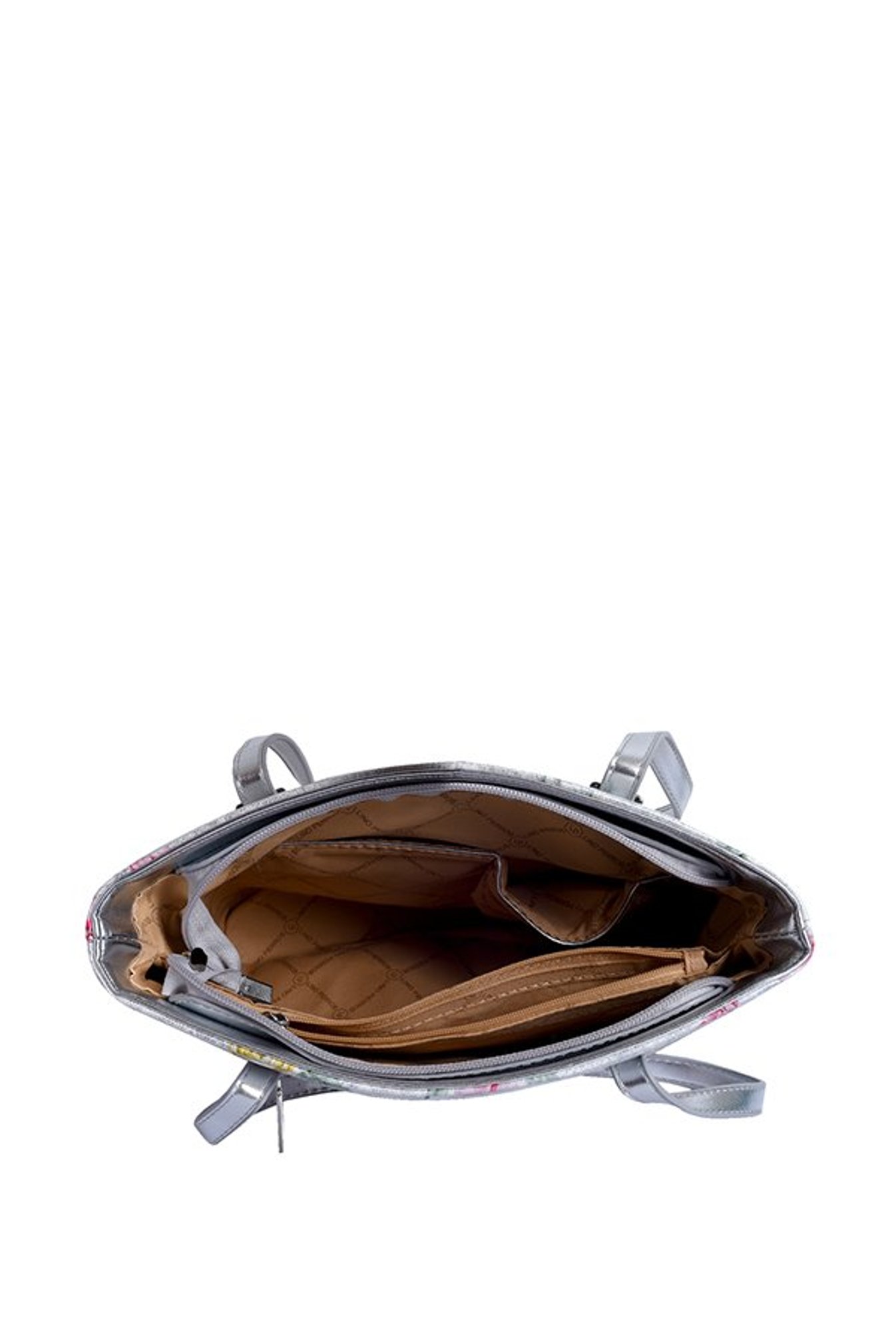 Lino Perros Silver & Pink Floral Shoulder Bag