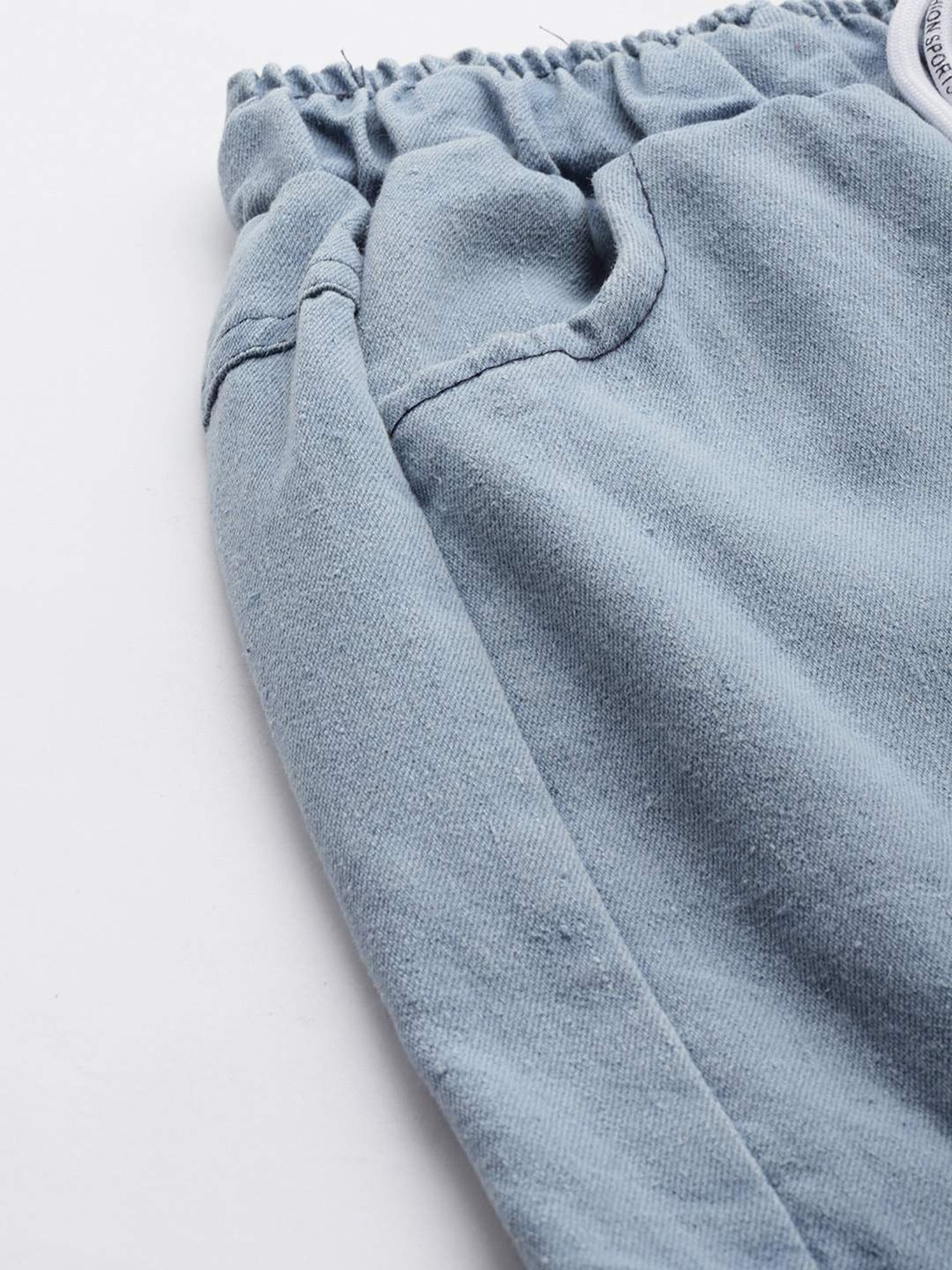 Aarika Blue Mid Rise Joggers