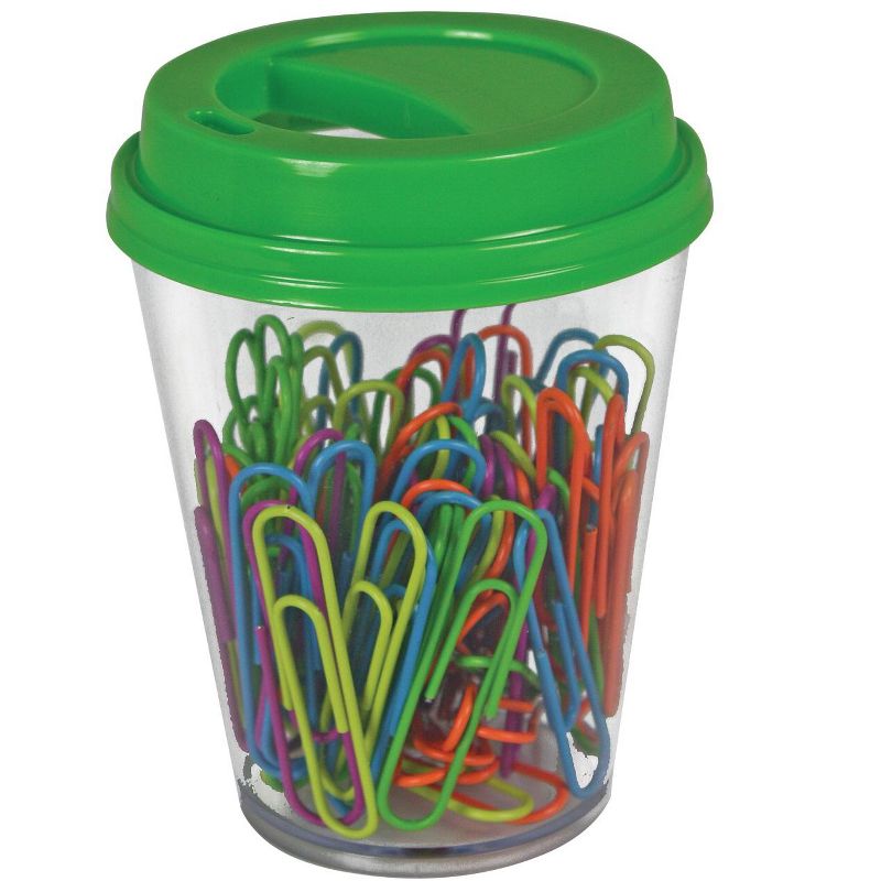 The Pencil Grip Inc Paperclip with Coffee Cup Supply Storage, Assorted, pk of 80