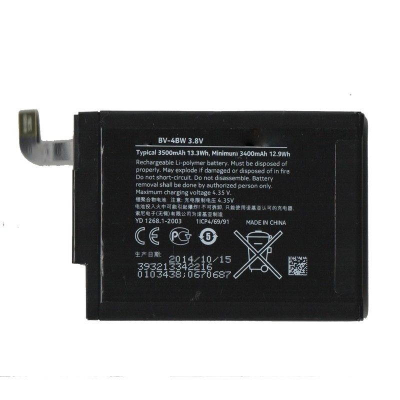 New 3.8V 3500mAh Internal Battery Replacement for Nokia Lumia 1520 BV4BW BV-4BW