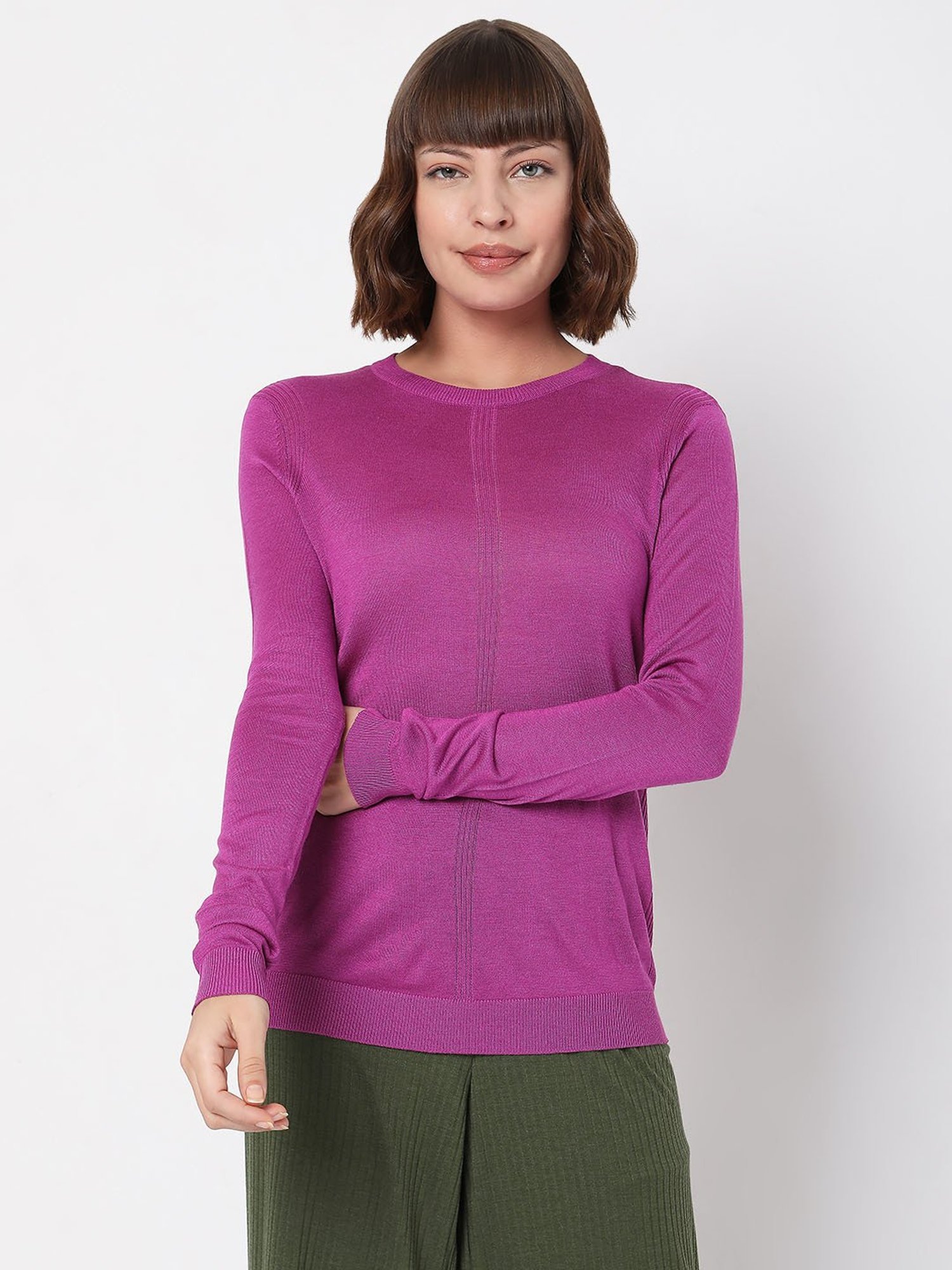 Vero Moda Pink Regular Fit Sweater