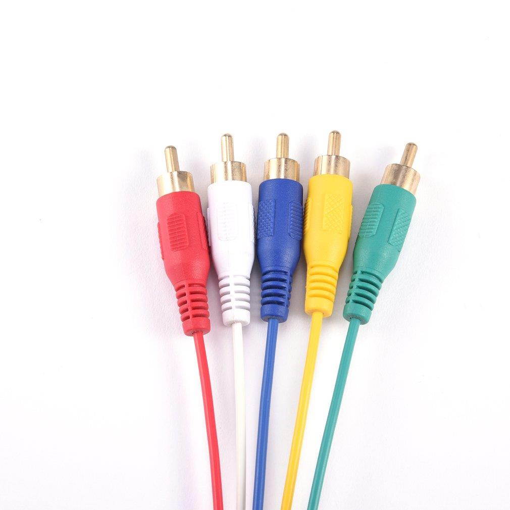 1.5m 5ft 1080P HDMI to 5RCA Male to Male Video Audio Cable Converter Adapter