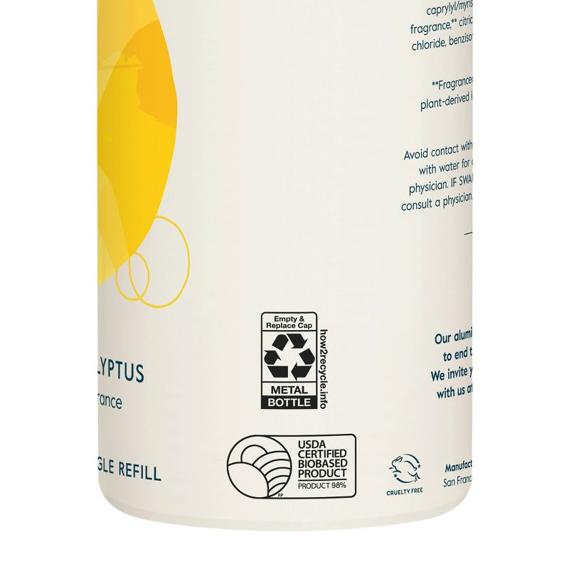 Grove Co. Ultimate Dish Soap Refill in Aluminum Bottle - Lemon & Eucalyptus - 16 fl oz