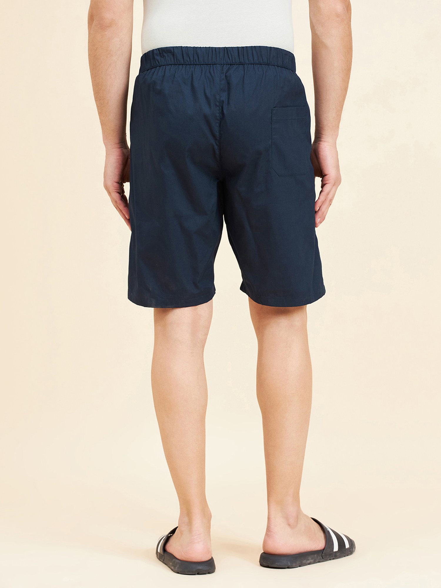 Sweet Dreams Navy Regular Fit Cotton Lounge Shorts