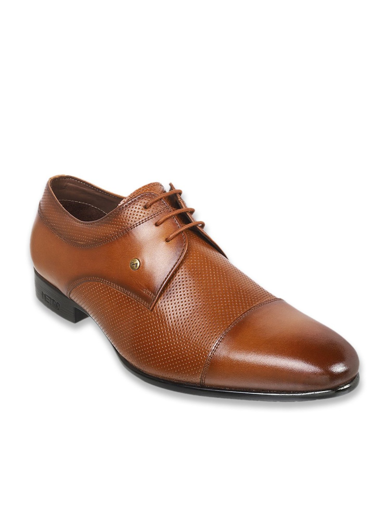 Metro Men's Tan Derby Shoes