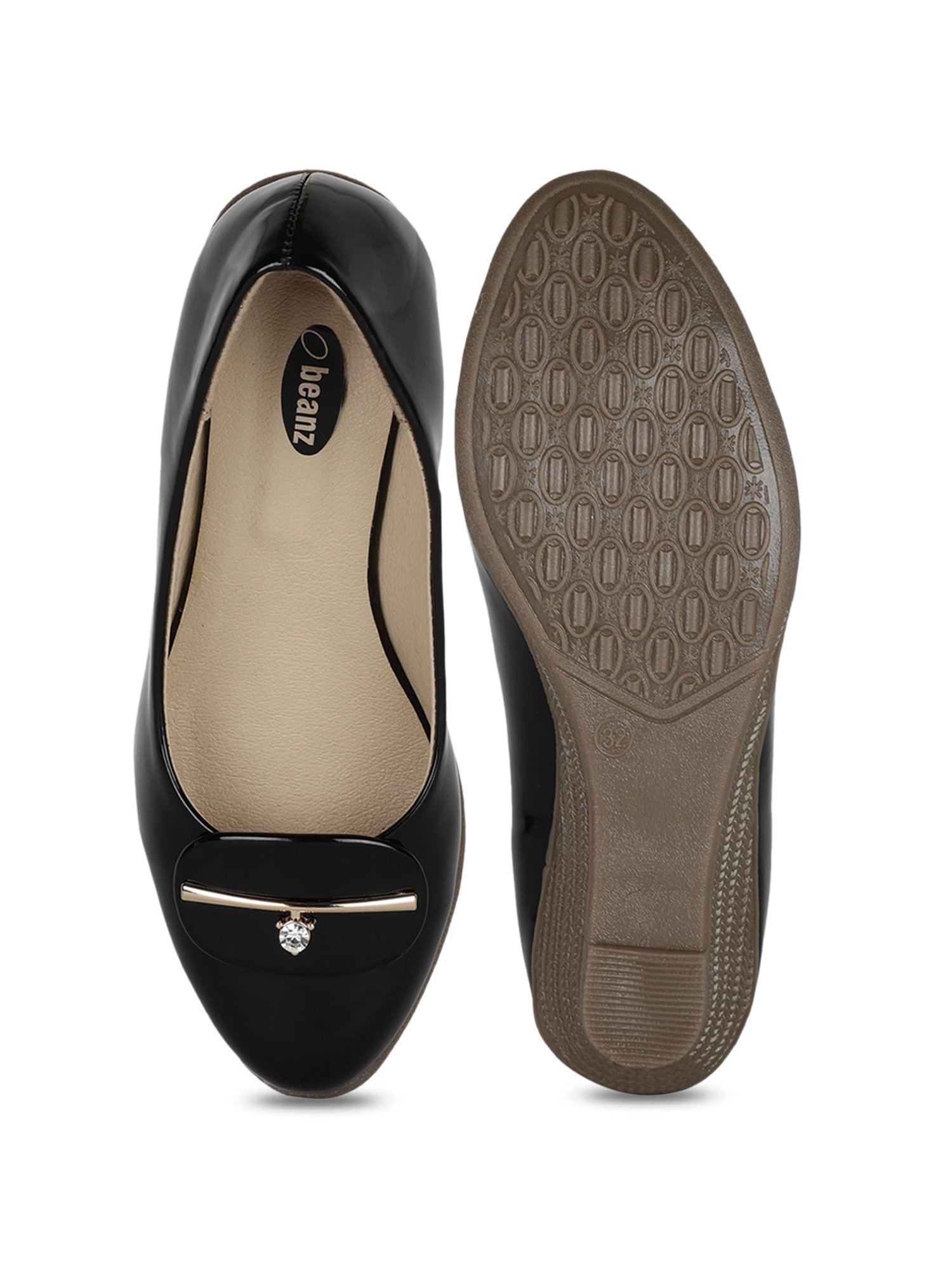 Beanz Kids Juliette Black Wedge Pumps