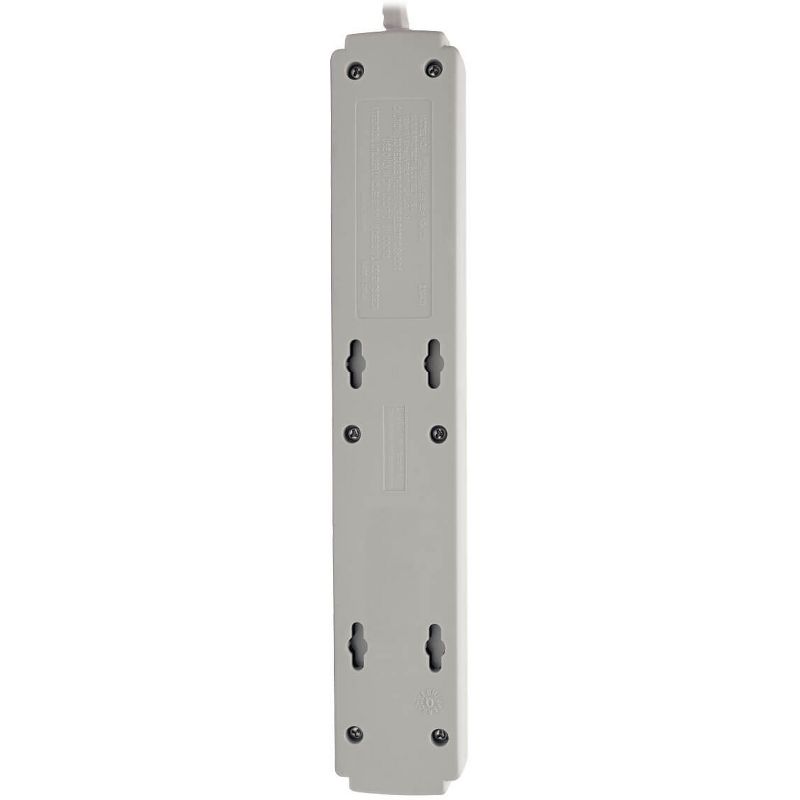 C2G 6-Outlet Surge Suppressor with (3) 1ft Outlet Saver Power Extension Cords - Receptacles: 6 x NEMA 5-15R - 270J