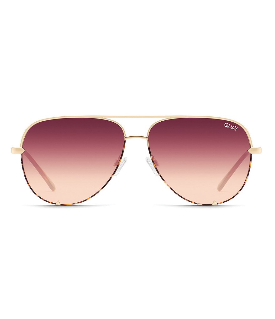 Quay Australia High Key Mini Rimless Aviator Sunglasses