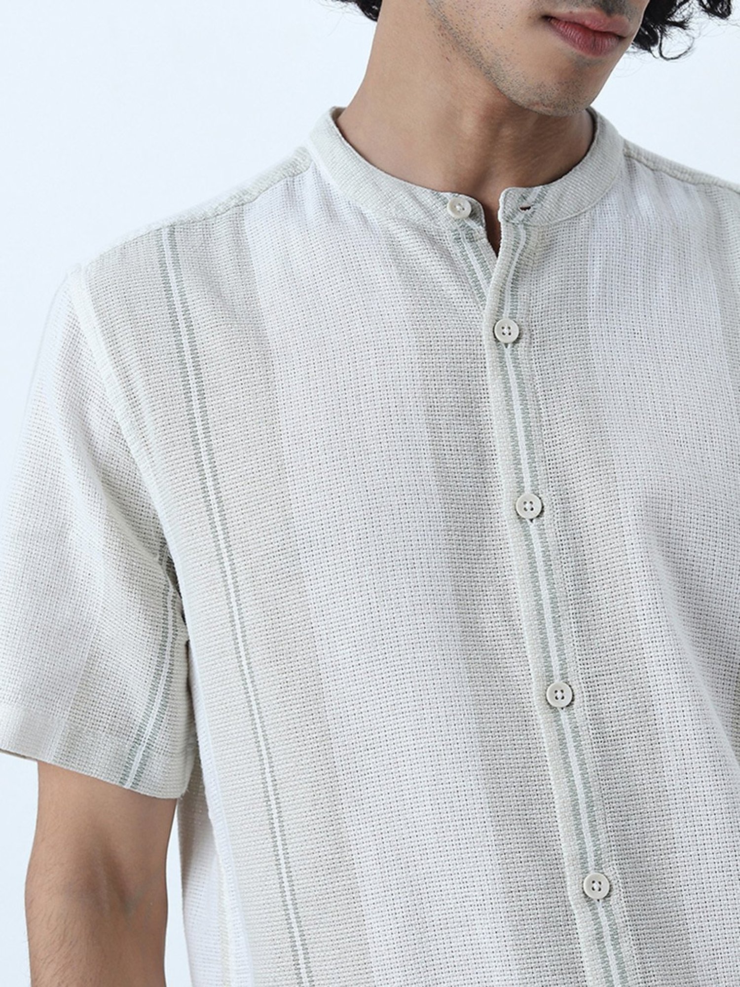 ETA by Westside Sage Textured Resort-Fit Cotton Shirt
