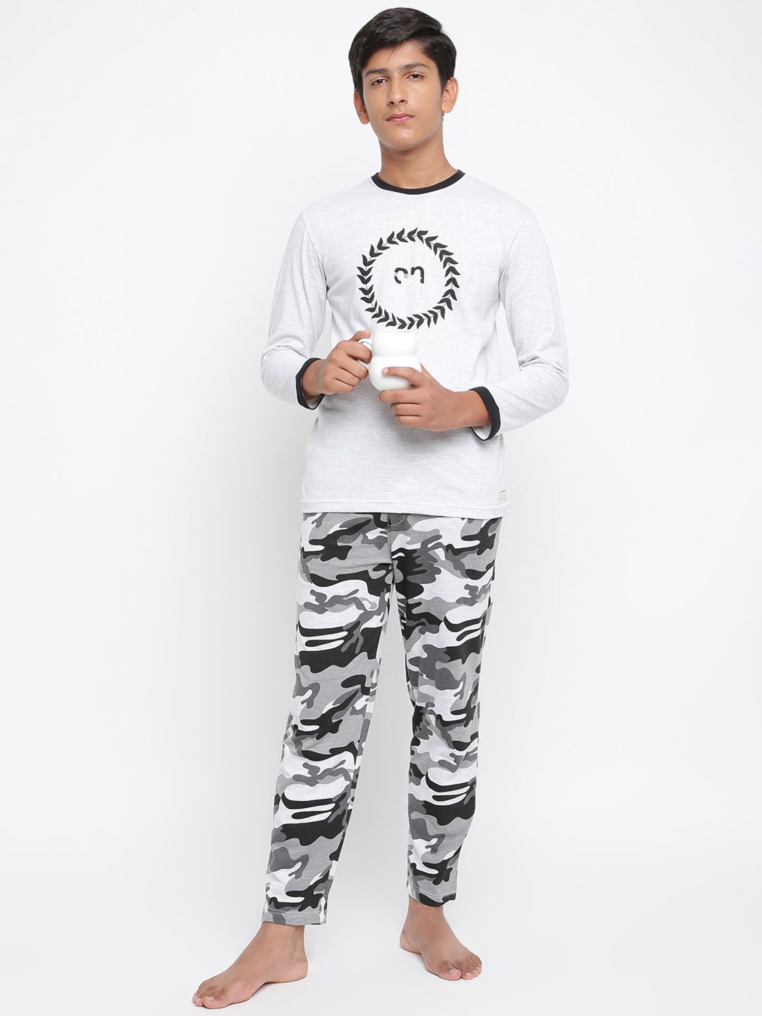 Nite Flite Boys Multicolor Cotton Printed T-Shirt & Pyjama