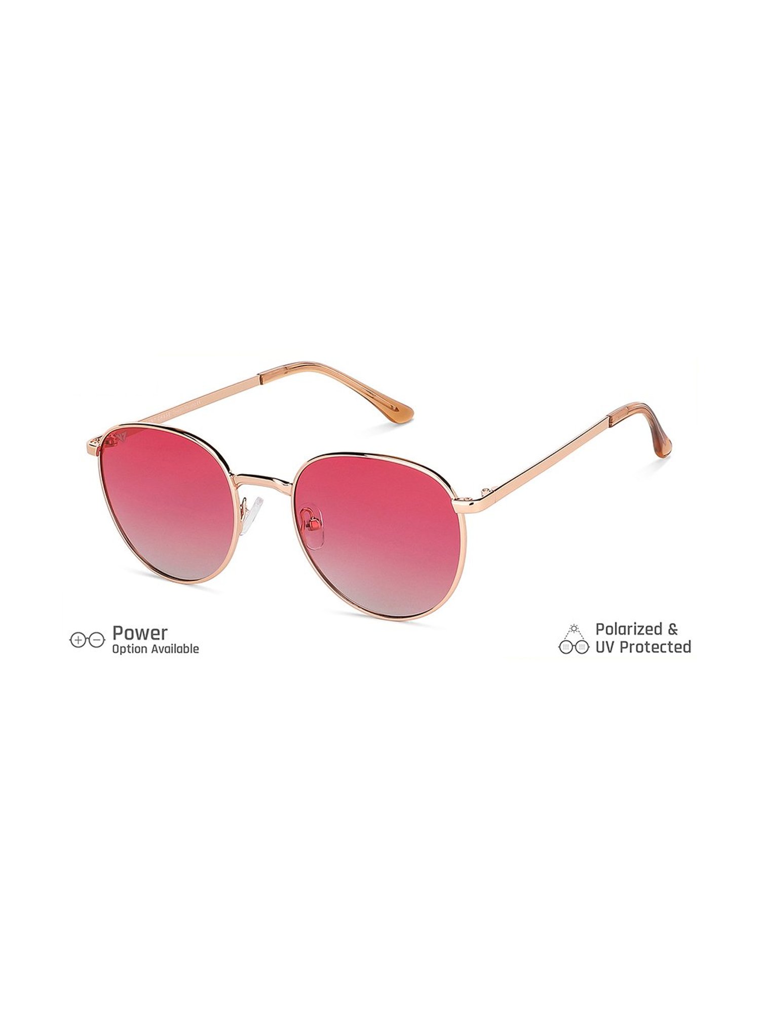 Vincent Chase 148937 Pink Polarized Round Sunglasses