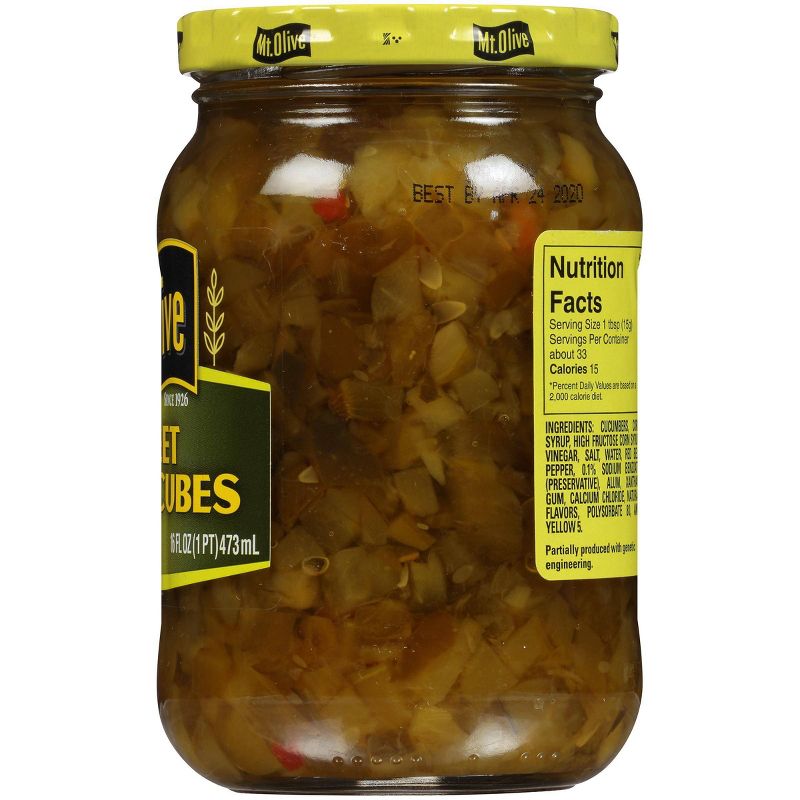Mt. Olive Sweet Salad Pickle Cubes - 16oz