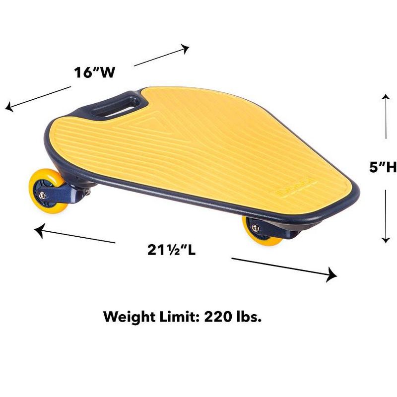 HearthSong One2Go Wiggleboard Wide-Base 3-Wheel Balance Board for Beginners