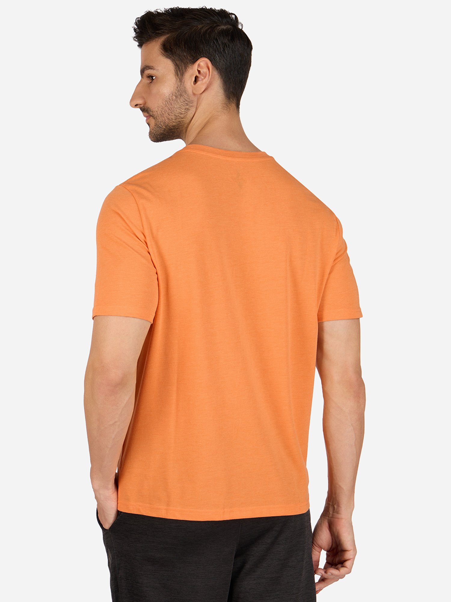 Skechers Orange Relaxed Fit Printed Crew T-Shirt