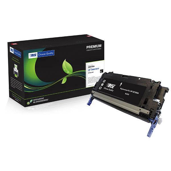 MSE Compatible MICR Secure Black Toner Cartridge (Alternative for HP 501A/Q6470A)