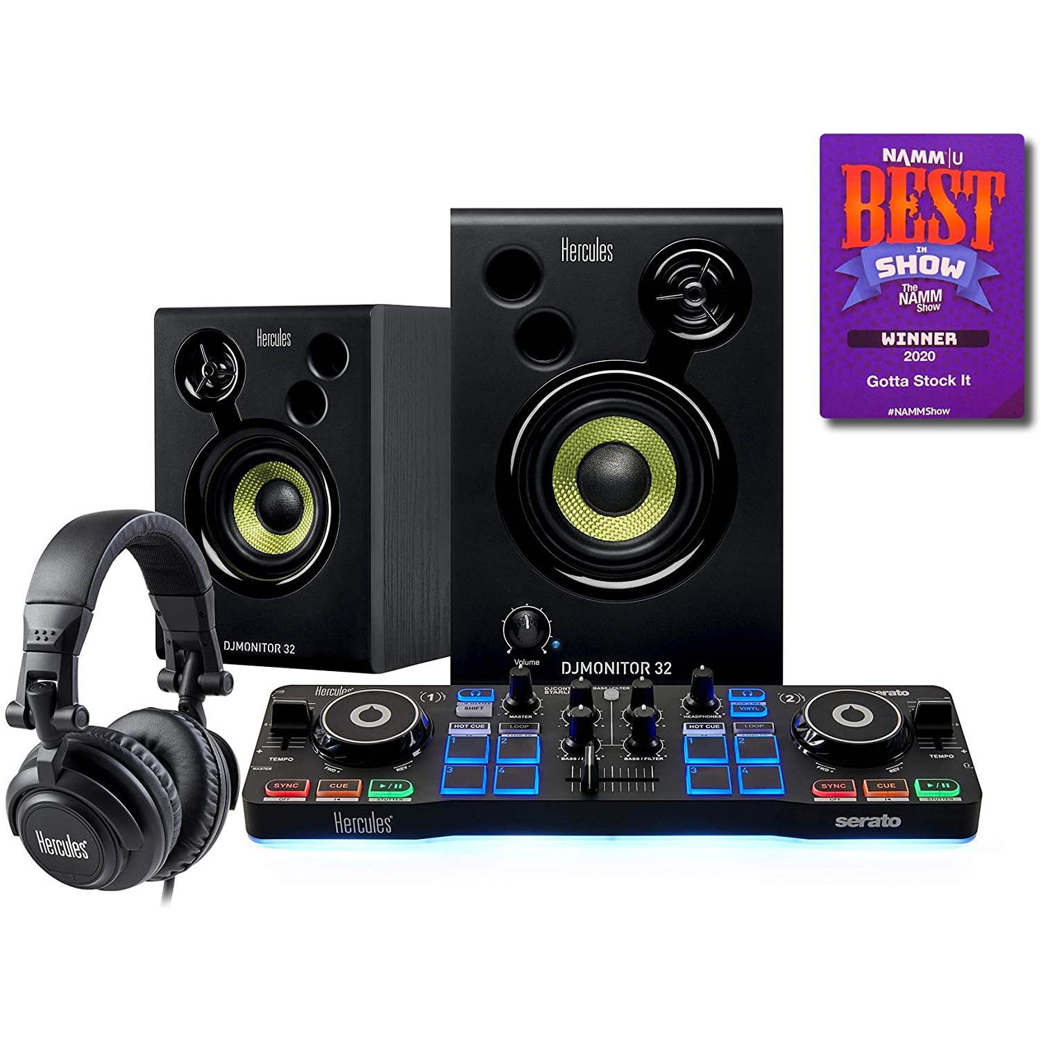 Hercules DJ Starterkit w/ Starlight DJ Monitor 32 HDP DJ M40.1 & Serato DJ Intro
