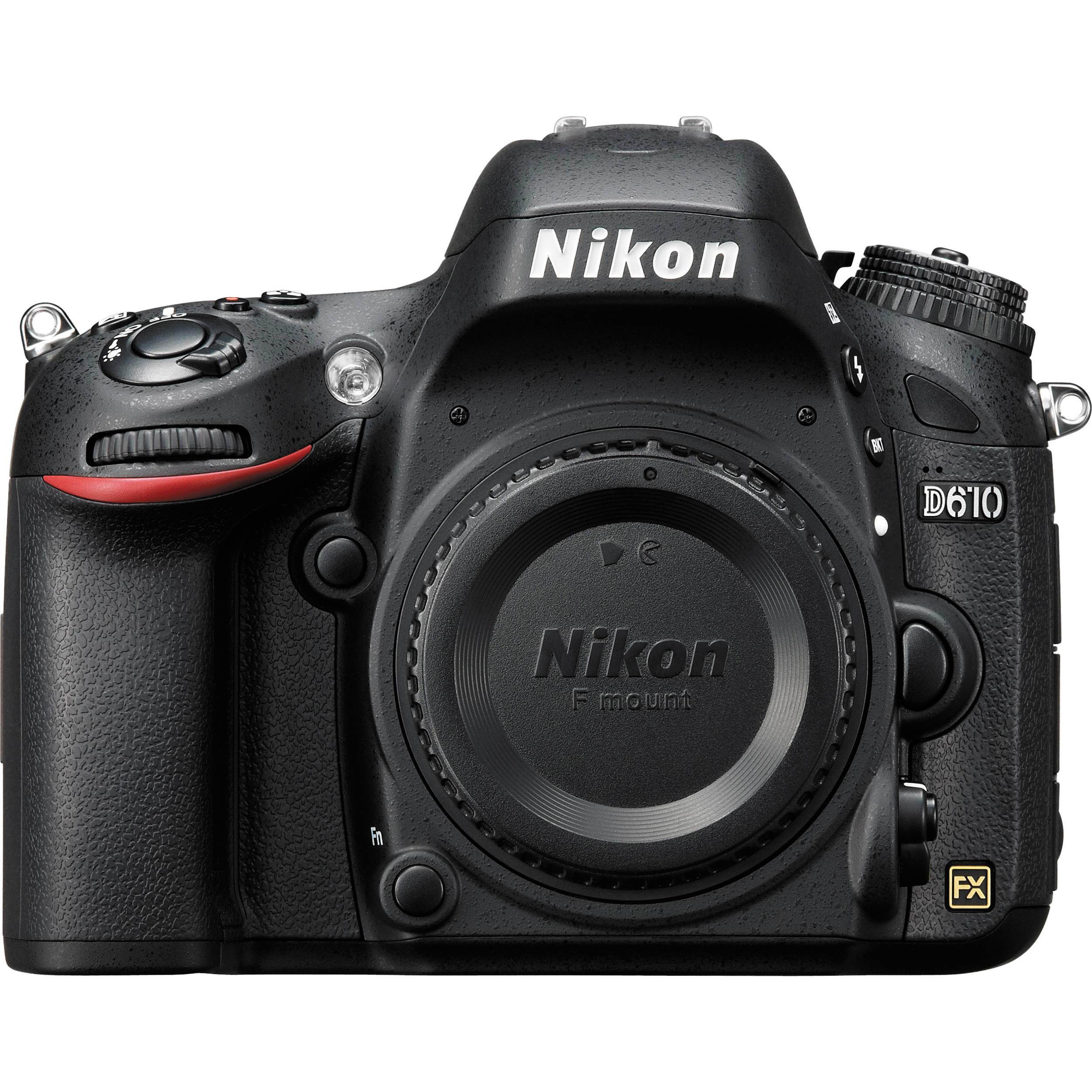 Nikon D610 24.3MP 1080P DSLR Camera w/ Wi-Fi & GPS Ready + 5 Lens - 18 to 2600mm - 128GB - 30PC Kit - Nikon 18-55VR - Nikon 70-300G - Opteka 650-2600mm - Opteka 2.2x Tele - 0.43x Wide/Macro