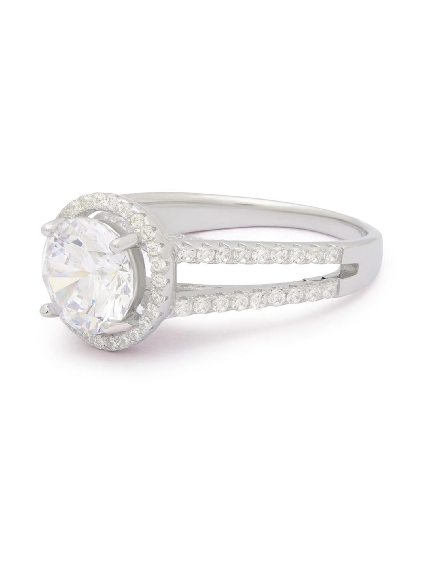 Anayra 92.5 Sterling Silver Sparkling Ring for Women