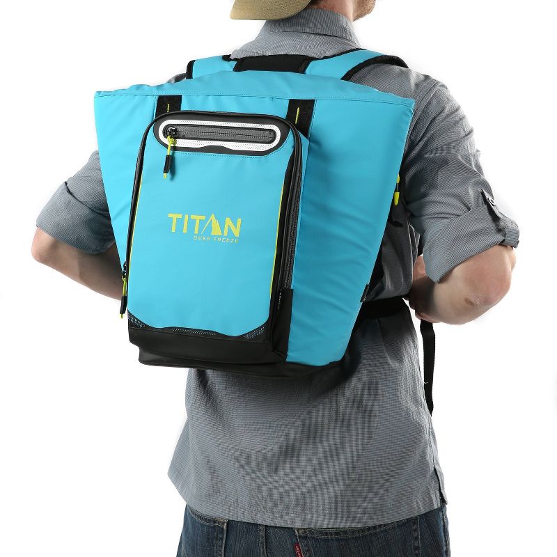 California Innovations Titan Deep Freeze 13qt Rolltop Backpack Cooler - Blue