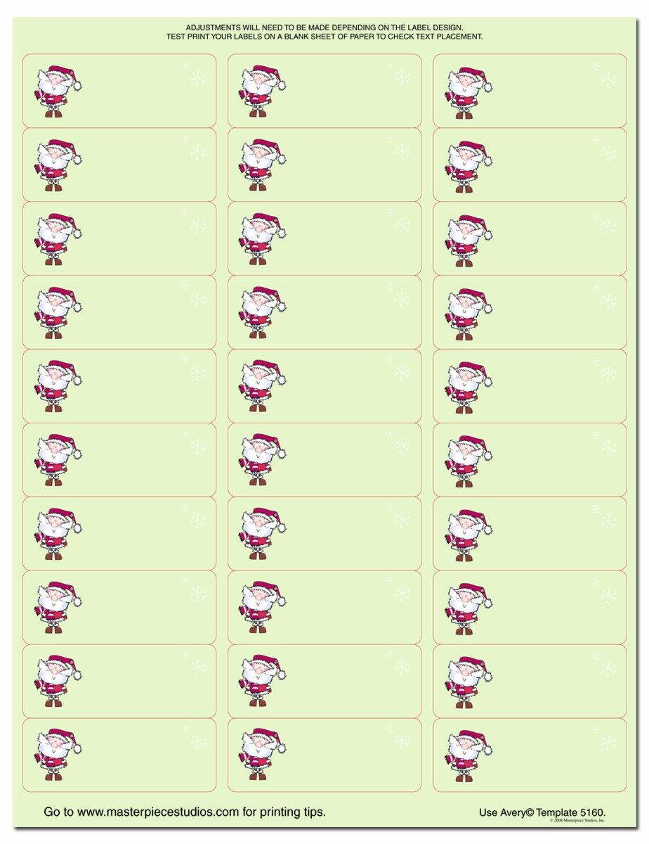 Merry Christmas Santa Address Labels