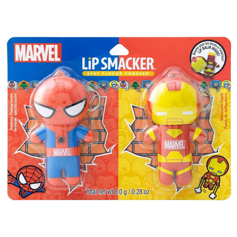 Lip Smacker Marvel Hero Lip Balm – Spider-Man/Iron Man – 2pk