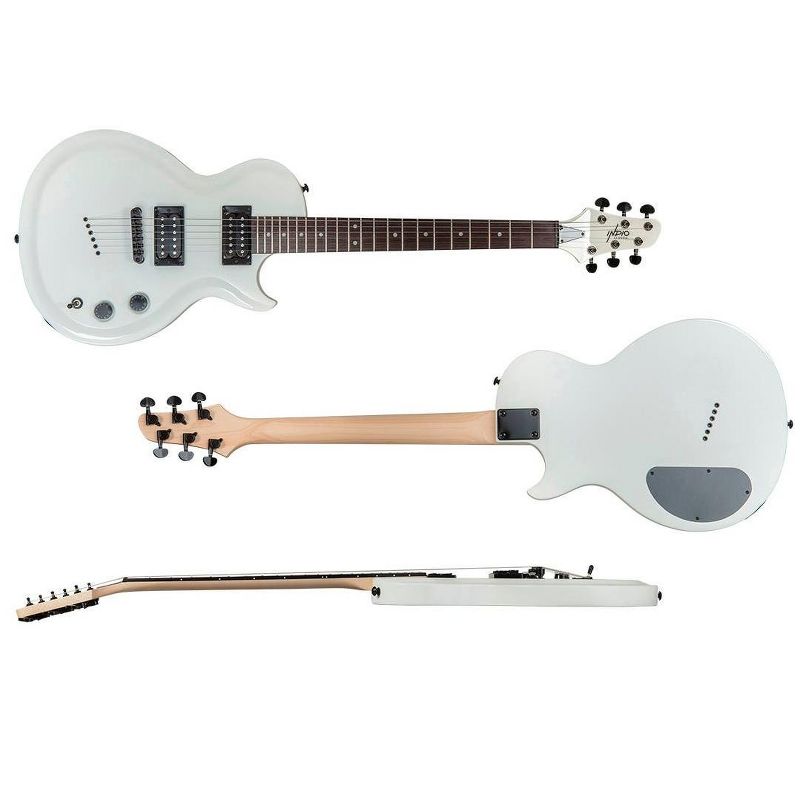 Monoprice Indio 66 Classic Electric Guitar - White, With Gig Bag