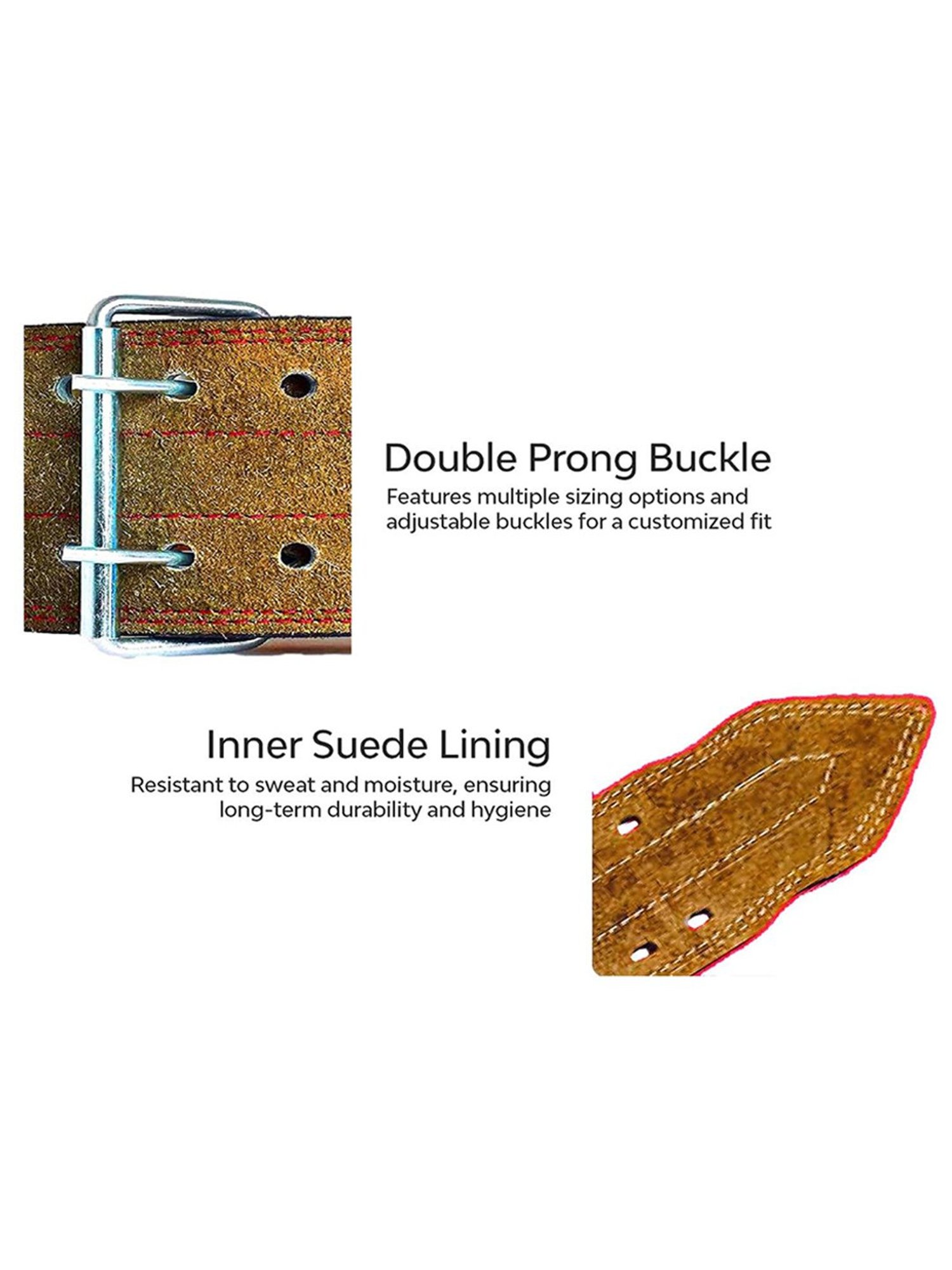 Protoner Suede Leather Weight Lifting Gym Belt (Brown)