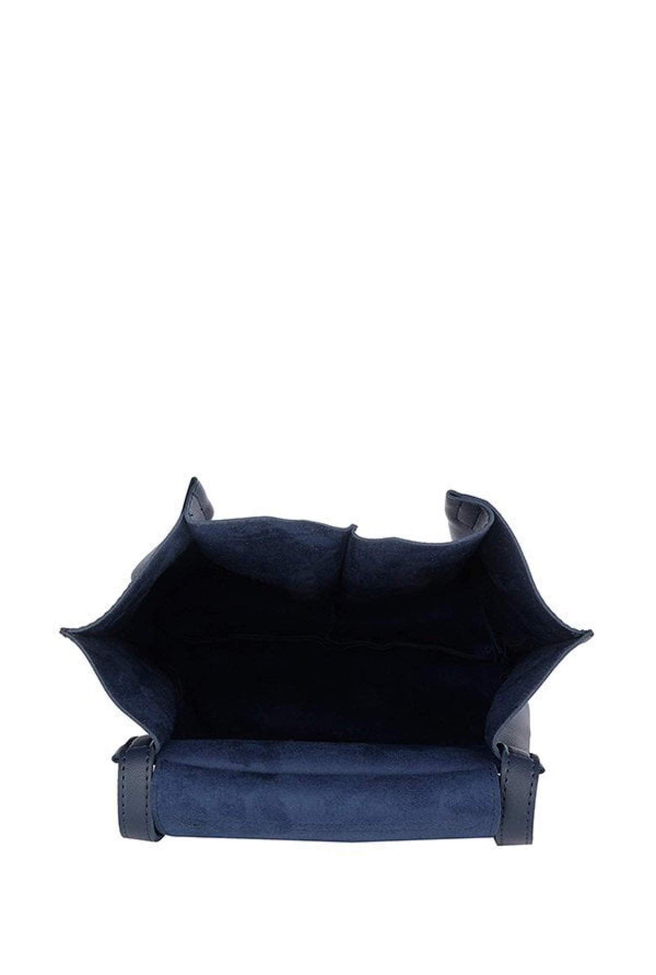 Gio Collection Navy Solid Shoulder Bag with Pouch